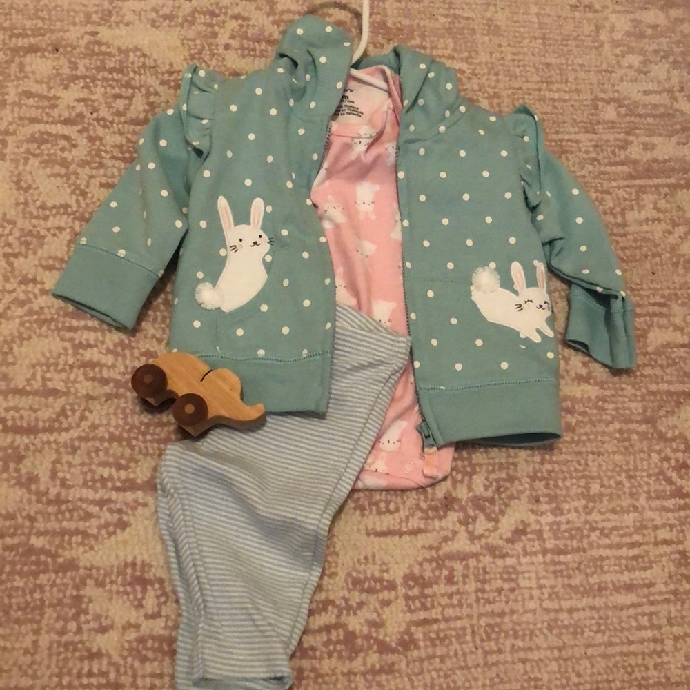 Carter’s Three-Piece Bunny Sweatshirt Set
